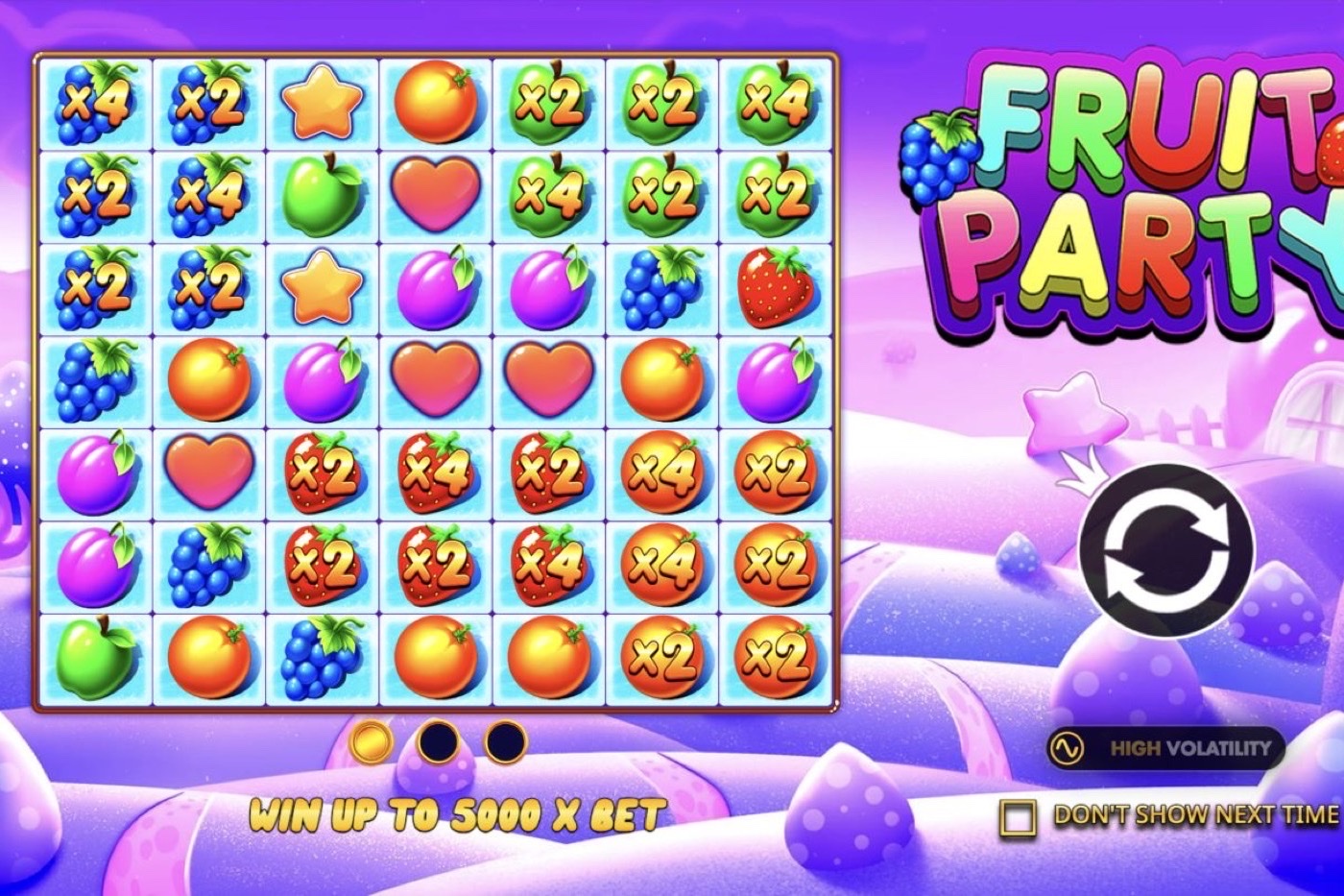Fruit Party: кластери, каскади та множники у фріспінах